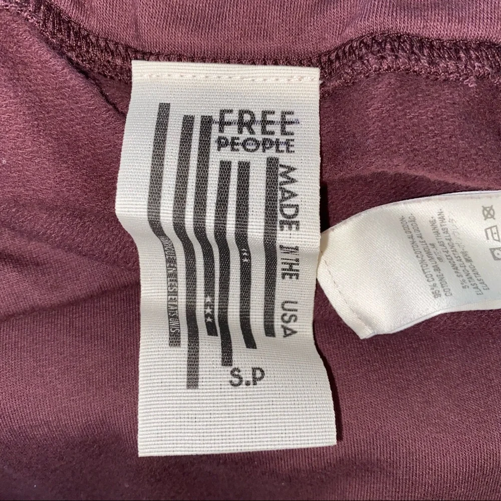 Free People from Urban Outfitters burgundy plum knit midi skirt size Small